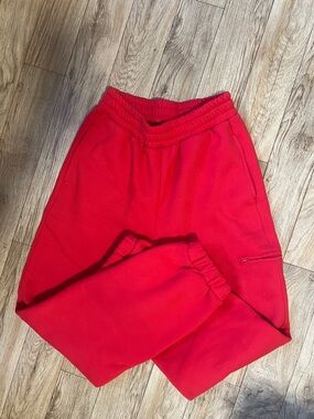 Red Adult Fleece Jogger Pants